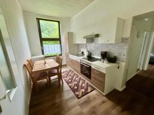 Kuchyň nebo kuchyňský kout v ubytování Charming apartment near Emden with garden, 100 m²
