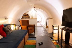 Χώρος καθιστικού στο Bath Backpackers