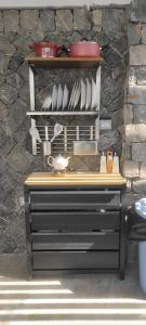 A cozinha ou kitchenette de استراحة دهجان Dehjan chalet