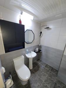 a bathroom with a toilet and a sink at Incheon Intl Airport ANN Guest House in Incheon +41 photos