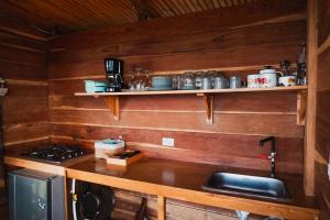 Η κουζίνα ή μικρή κουζίνα στο El Refugio