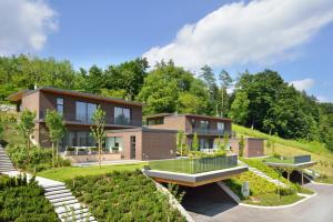 uma casa numa colina com um jardim em Oranda Village em Rogaška Slatina