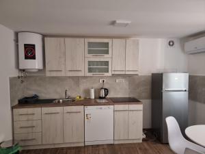 Kuchyň nebo kuchyňský kout v ubytování Apartmani - Kladovski Konak
