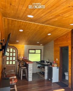 Kuchyň nebo kuchyňský kout v ubytování Eco Cabañas del Encanto, La Calera