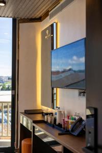 TV a/nebo společenská místnost v ubytování Phuc Hai Hotel Da Lat