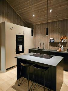 Η κουζίνα ή μικρή κουζίνα στο Stylish Cabin In Scenic Rafsbotn