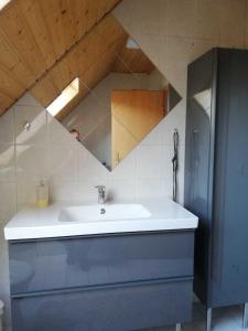 Koupelna v ubytování Ferienhaus Schaletzki