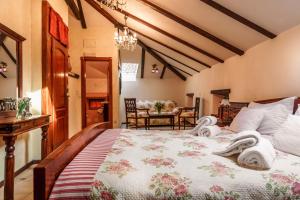 Katil atau katil-katil dalam bilik di Hotel Monte Cristo