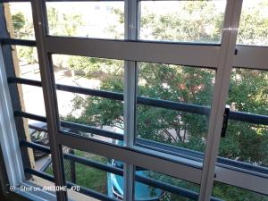 a view from the window of a balcony at Lo de tina in Florencio Varela