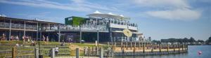 a building with a lot of people on the top of it at Tattershall Lakes Country Park in Tattershall