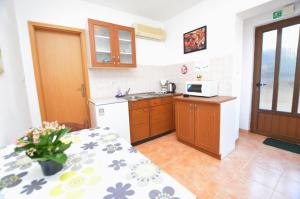 Kuchyň nebo kuchyňský kout v ubytování Apartments Marija
