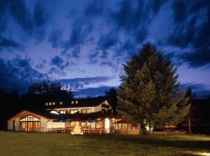 a large house with a tree in front of it at Waldhotel Geländer in Schernfeld