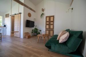 TV a/nebo společenská místnost v ubytování Gîte Le Chapitre