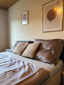Posteľ alebo postele v izbe v ubytovaní Gemütliche Wohnung/ cozy apartment Niklasdorf