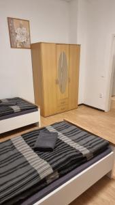 Postel nebo postele na pokoji v ubytování Monteurwohnung 1 Bitterfeld