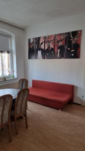 Posezení v ubytování Monteurwohnung 1 Bitterfeld
