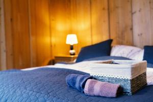 Letto o letti in una camera di Maison Gruyère avec Cheminée et Vue sur les Alpes