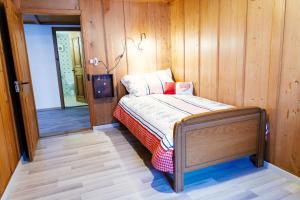 Letto o letti in una camera di Maison Gruyère avec Cheminée et Vue sur les Alpes