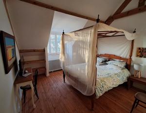Postel nebo postele na pokoji v ubytování gîte en bord de Loire