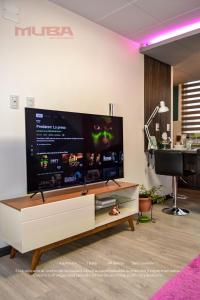TV/trung tâm giải trí tại Céntrico y Moderno mono ambiente