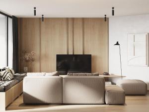 TV a/nebo společenská místnost v ubytování Apartment Soleval Deluxe by Interhome