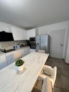 Kuchyň nebo kuchyňský kout v ubytování Chambres & Suites Villa architecte