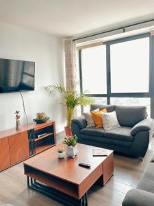 TV a/nebo společenská místnost v ubytování Skyline Suite in Polanco Best Location Fast Wifi