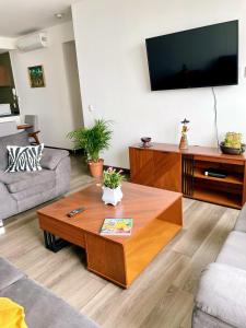 TV a/nebo společenská místnost v ubytování Skyline Suite in Polanco Best Location Fast Wifi