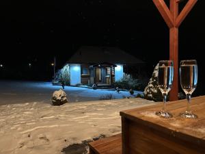 Obiekt Bąbelkowa Chata Beskidy Domek z Balią Jacuzzi zimą