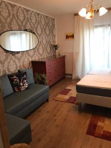 Łóżko lub łóżka w pokoju w obiekcie Tannenhof