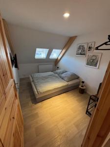 Postel nebo postele na pokoji v ubytování Ferienwohnung Elbbrise