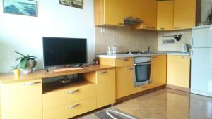 Kuchyň nebo kuchyňský kout v ubytování Apartments Mira