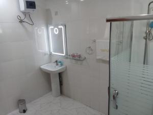 Koupelna v ubytování PrimeAxis Hub Apartment