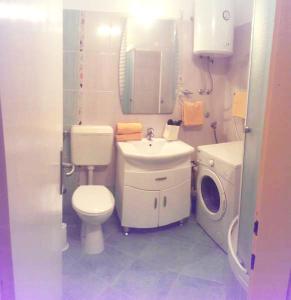Koupelna v ubytování Apartments Mira
