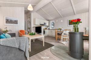 Μια τηλεόραση ή/και κέντρο ψυχαγωγίας στο Ferienhaus Panoramablick 26 - Sankt Andreasberg im Harz