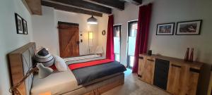 Ένα ή περισσότερα κρεβάτια σε δωμάτιο στο Ferienappartement 3 Im Speicherwerk