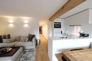 Kuchyň nebo kuchyňský kout v ubytování Apartments Dimlej