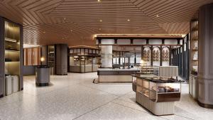 Ruang duduk di Hilton Shanghai Zhangjiang Science City - Shuttle bus to Shanghai Disney Resort and Shanghai New International Expo Centre during exhibition period and 30 minutes drive to PVG
