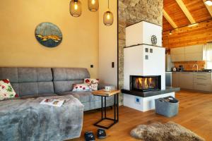 Dapur atau dapur kecil di Chalet-Wasserblick