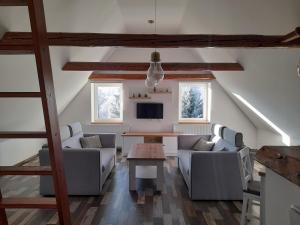 TV a/nebo společenská místnost v ubytování Apartmány Brychovi
