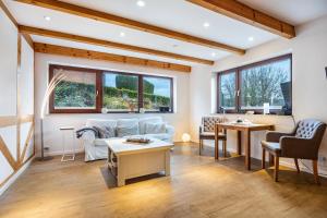 Χώρος καθιστικού στο Ferienwohnung Silberborth