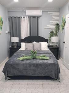 Voodi või voodid majutusasutuse Breadfruit lodge toas