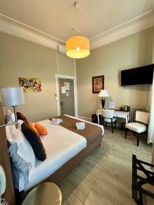 TV a/nebo společenská místnost v ubytování Régina Boutique Hotel