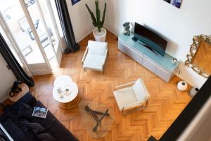Χώρος καθιστικού στο Triplex Gallia Luxe Cannes