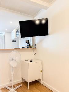 TV a/nebo společenská místnost v ubytování Le Petit Thau - Studio - Wifi