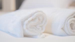 a roll of white toilet paper on a table at Modern Room in Olbia +123 photos