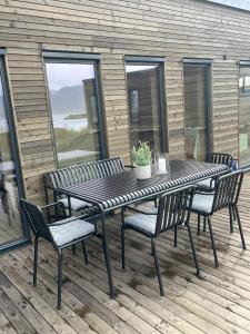 Balkón nebo terasa v ubytování Luksushytte med Jacuzzi, Summer&Winter Retreat