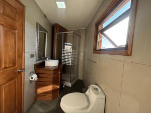 Koupelna v ubytování Lodge Punta Sirena