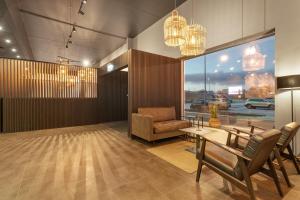 Χώρος καθιστικού στο Hotel Vellir