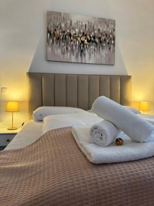 Ένα ή περισσότερα κρεβάτια σε δωμάτιο στο Elegant und Zentral - Apartment nahe Staatsoper und Altstadt